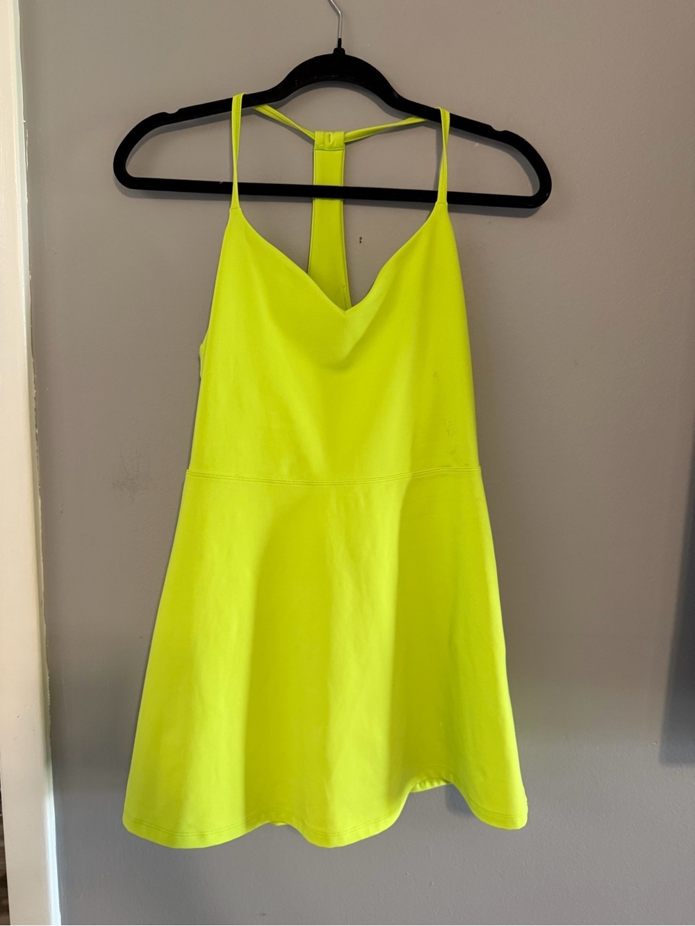Neon Yellow Cami Skater Dress - Women